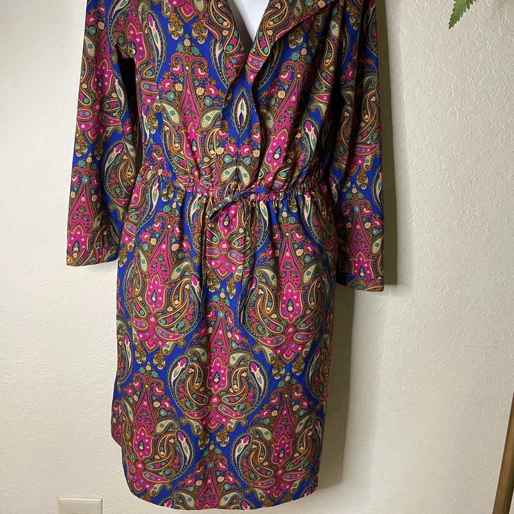 Multicolored long sleeve dress